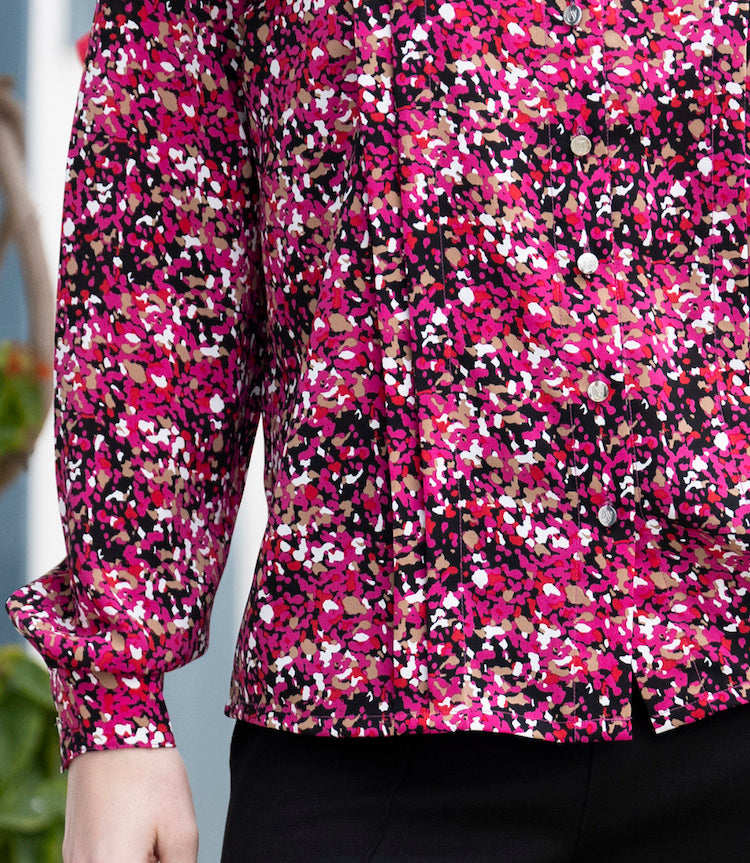 Print Long Sleeve Blouse