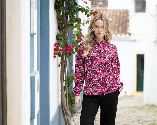 Print Long Sleeve Blouse