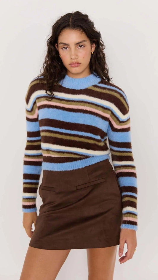 Poet Fluffy Stripe Sweater