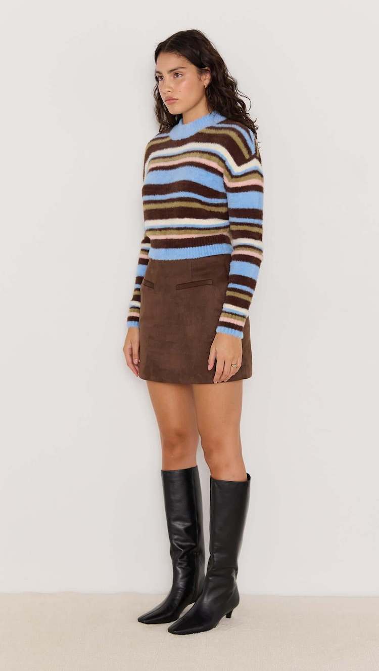 Poet Fluffy Stripe Sweater