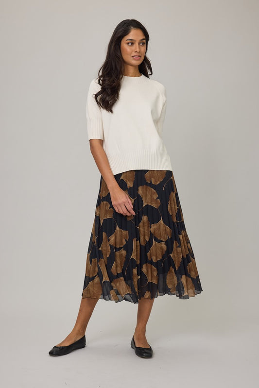 Pleated Georgette Skirt