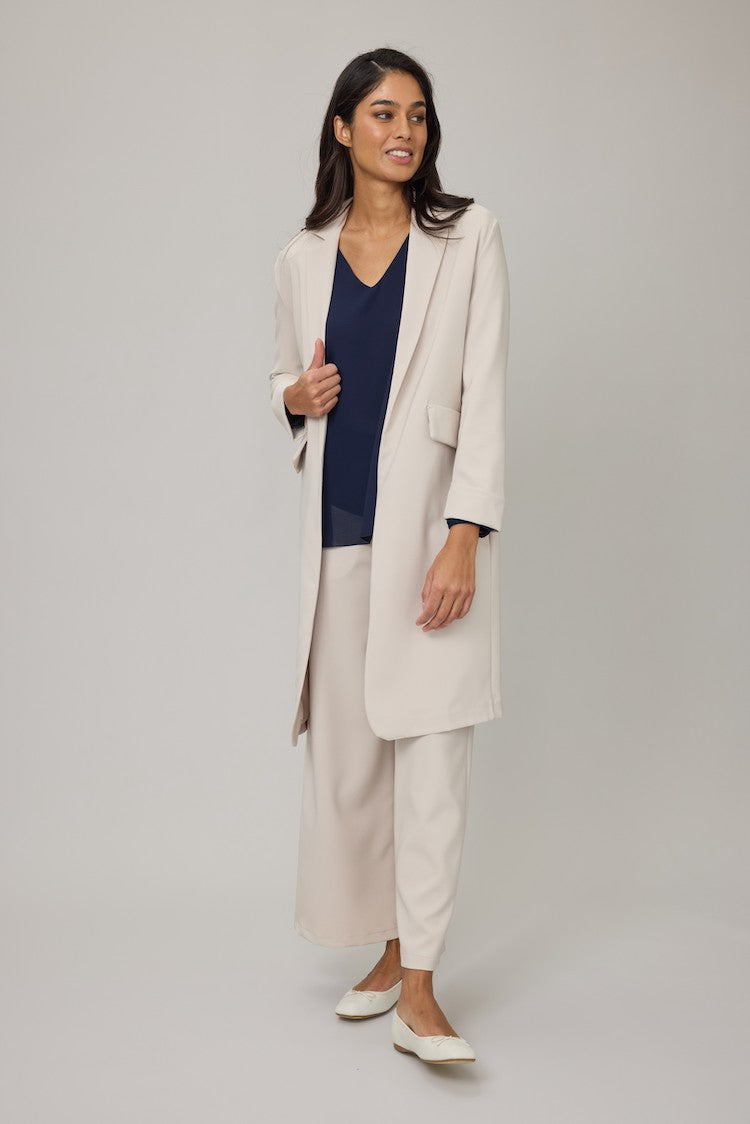 Smooth Stretch Long Blazer