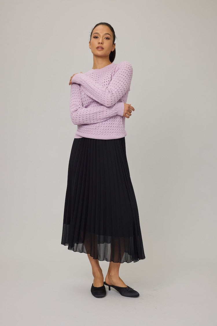 Crew Neck Chain Knitted Sweater