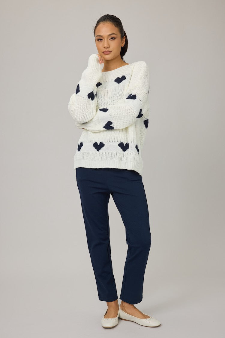 Hearts Loose Knit Sweater