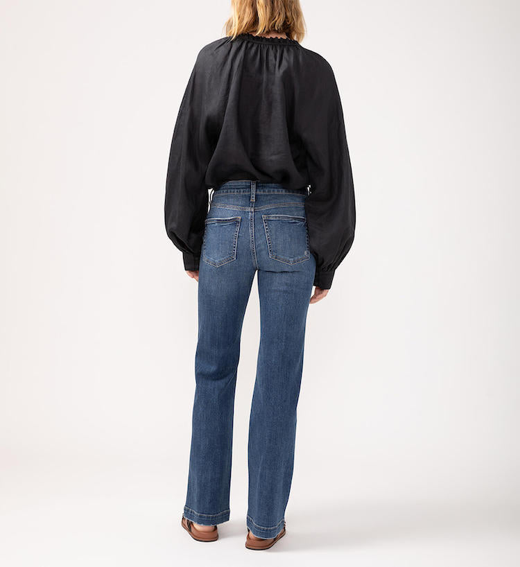 Avery High Rise Trouser Leg Jeans