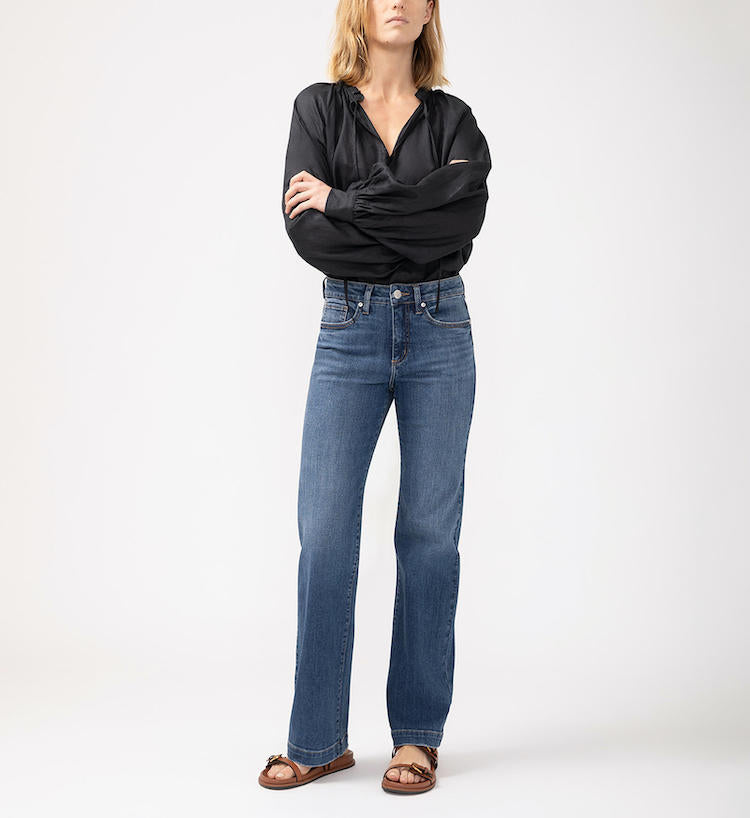 Avery High Rise Trouser Leg Jeans