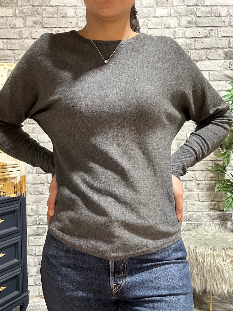 Button Back Long Sleeve Sweater