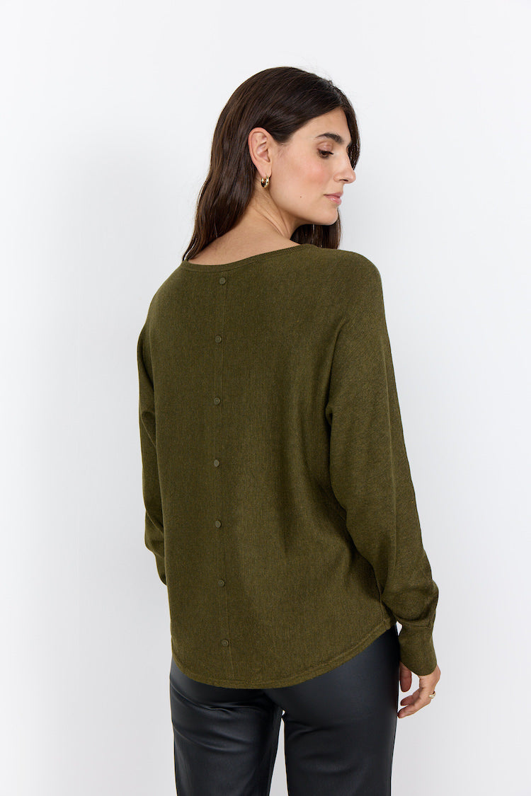 Button Back Long Sleeve Sweater