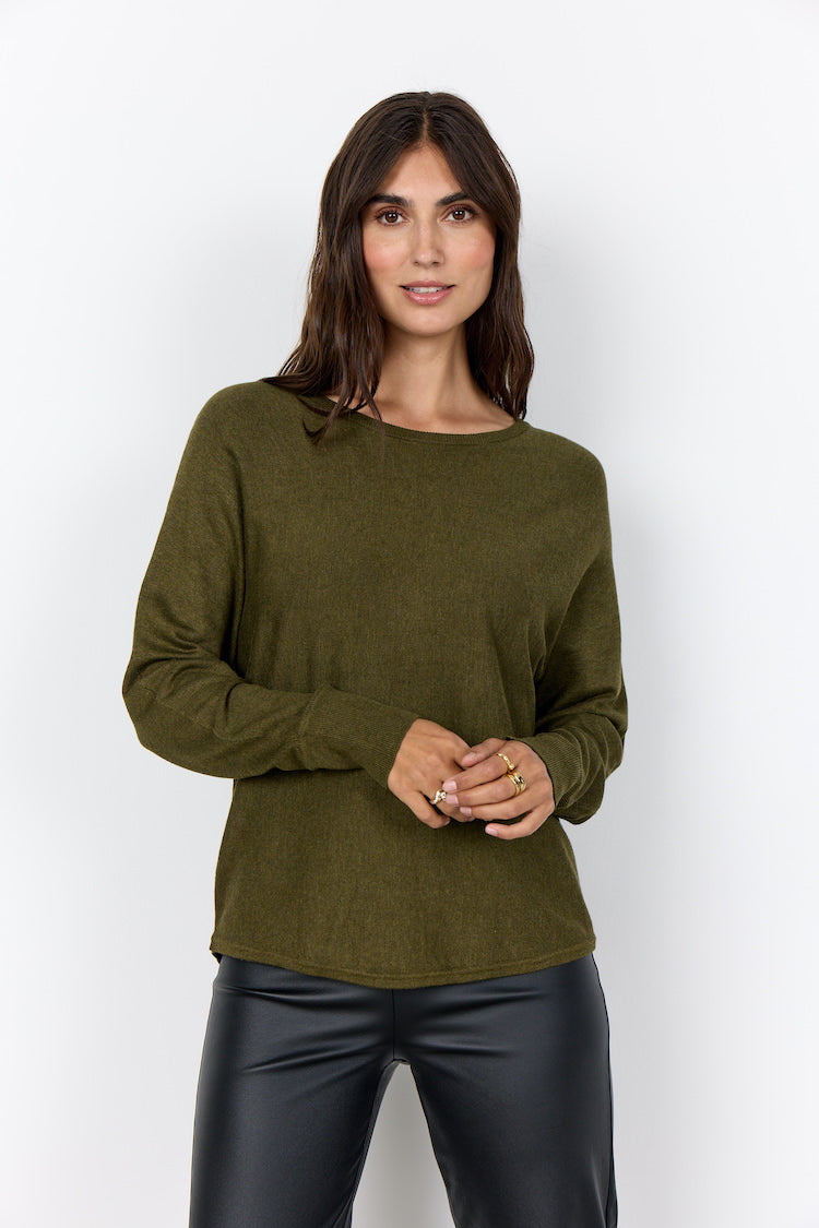 Button Back Long Sleeve Sweater