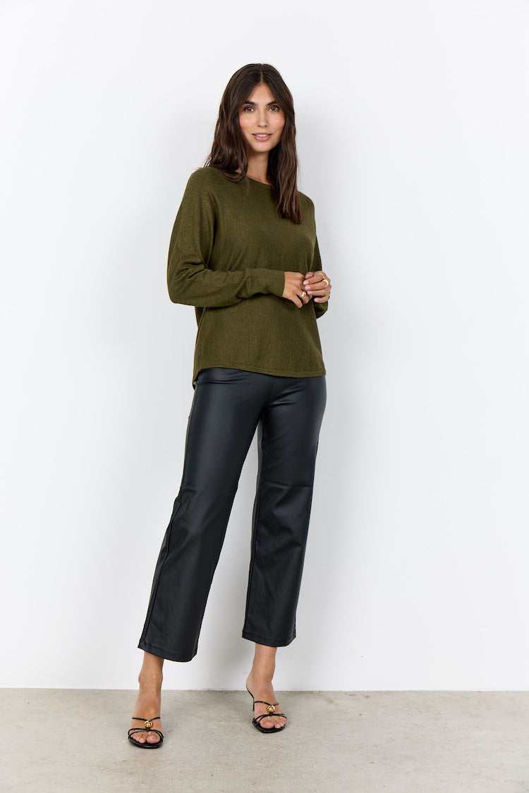 Button Back Long Sleeve Sweater