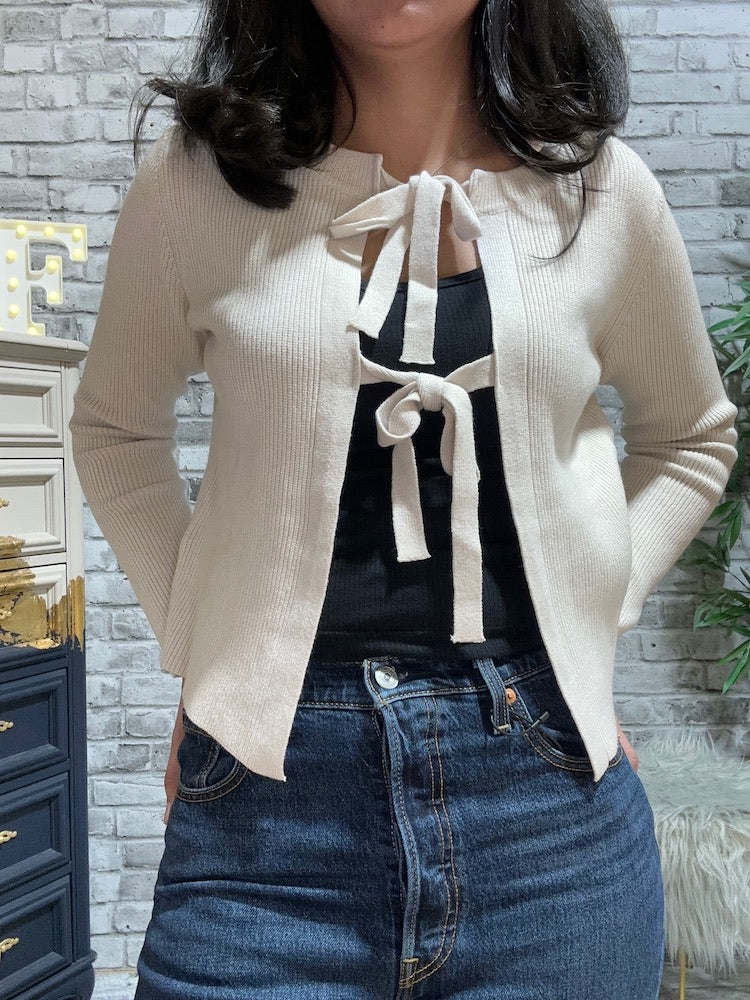 Kanita Tie Front Cardigan