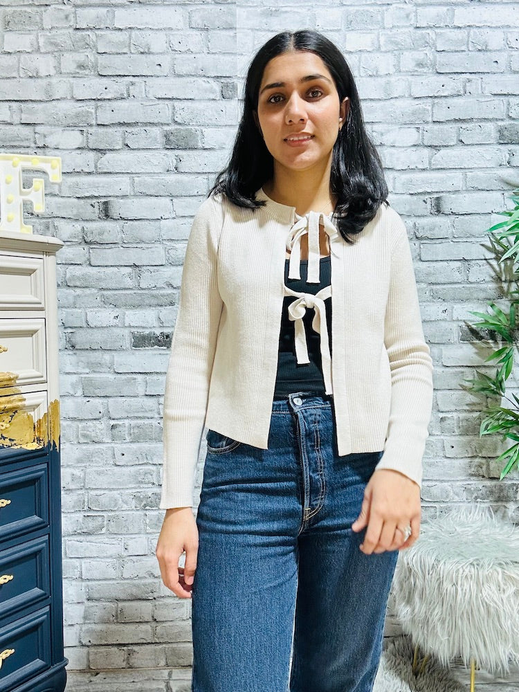 Kanita Tie Front Cardigan