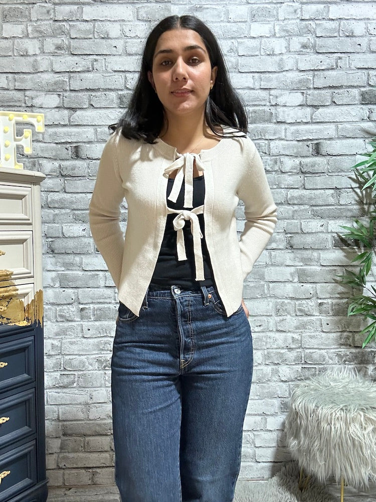 Kanita Tie Front Cardigan