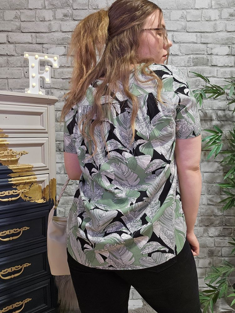Feather Print Blouse