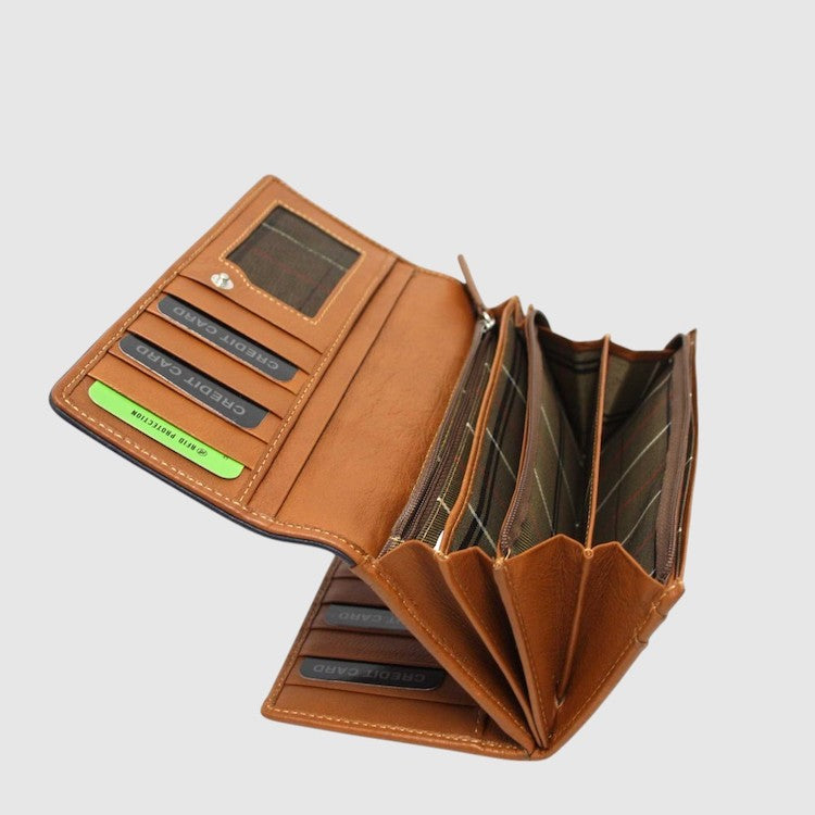 Long Leather Wallet With RFID Protection