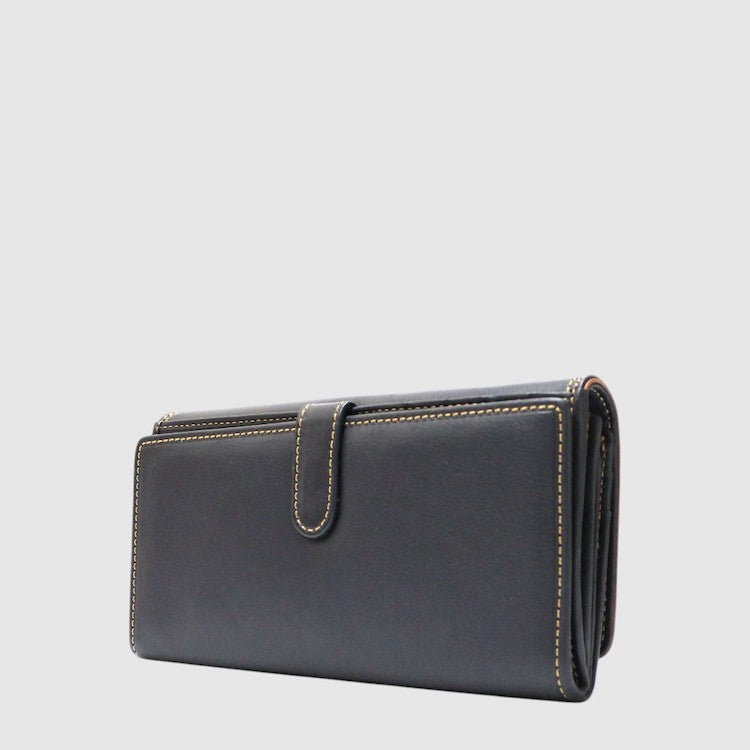 Long Leather Wallet With RFID Protection