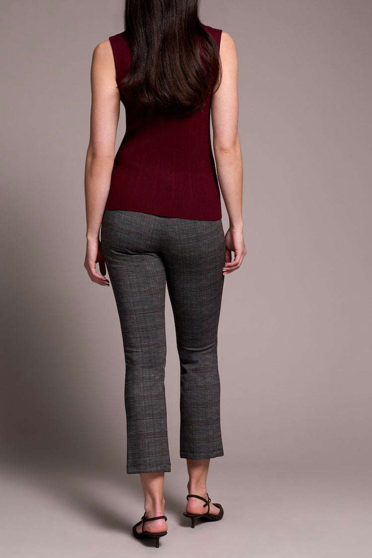 Textured Sleeveless Mock Neck Top