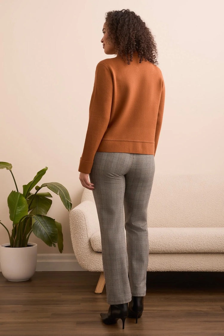 Double Knit Button-Front Cardigan