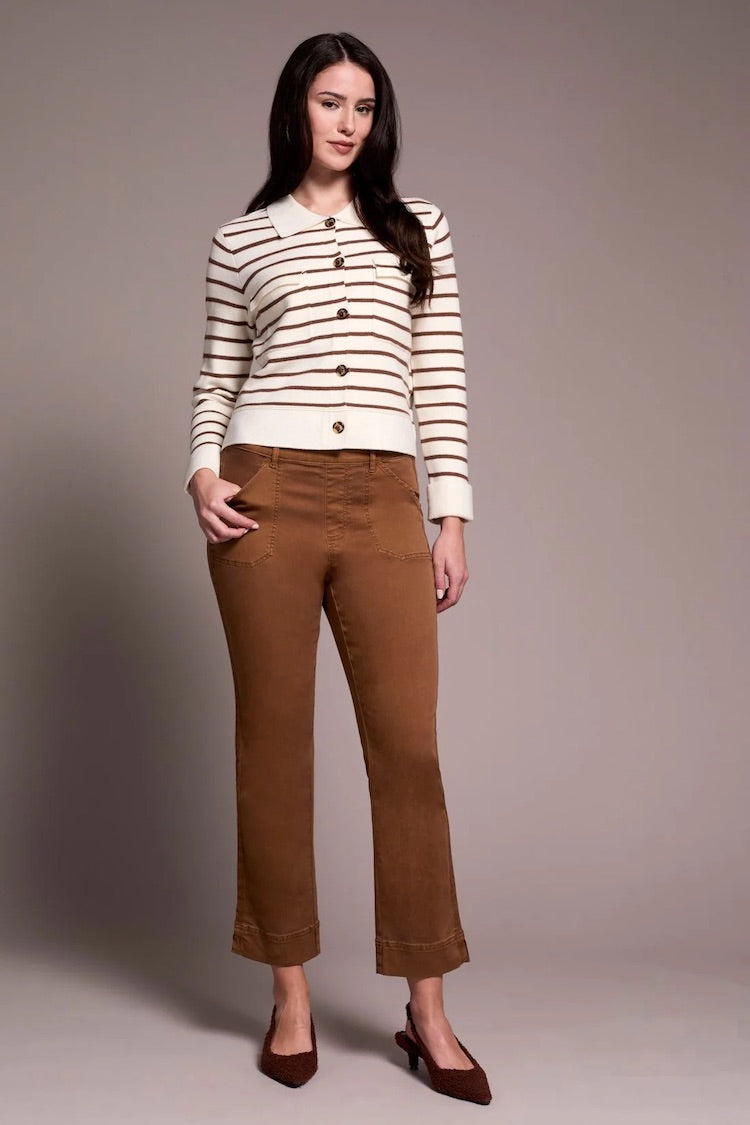 Double Knit Button-Front Cardigan