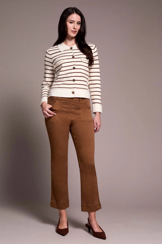 Double Knit Button-Front Cardigan