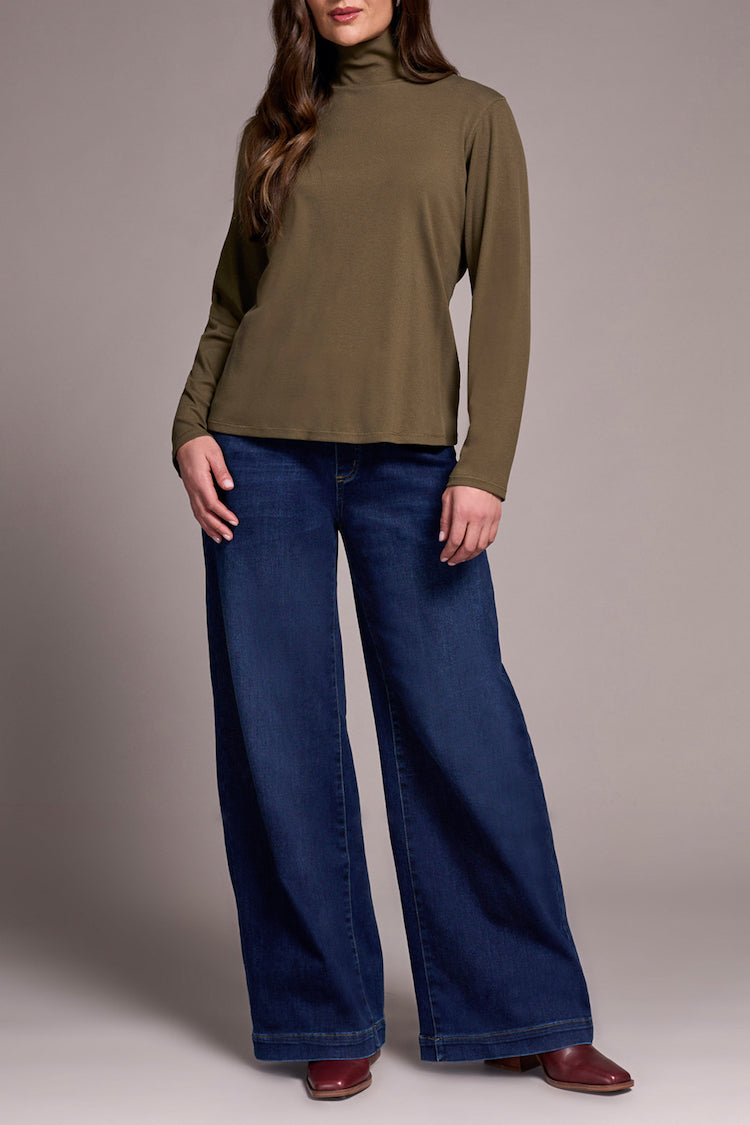 Long Sleeve Turtle Neck Top