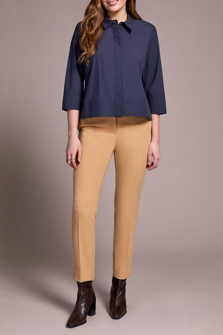 3/4 Sleeve Button Front Shirt