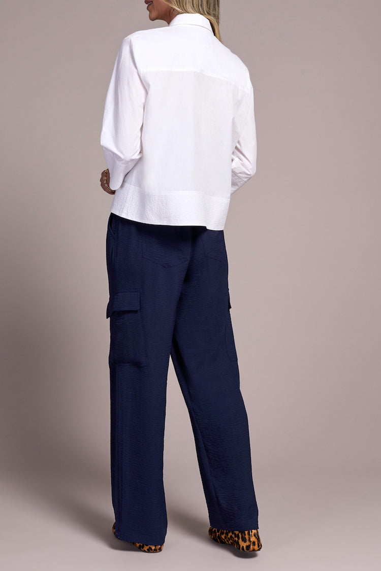 3/4 Sleeve Button Front Shirt