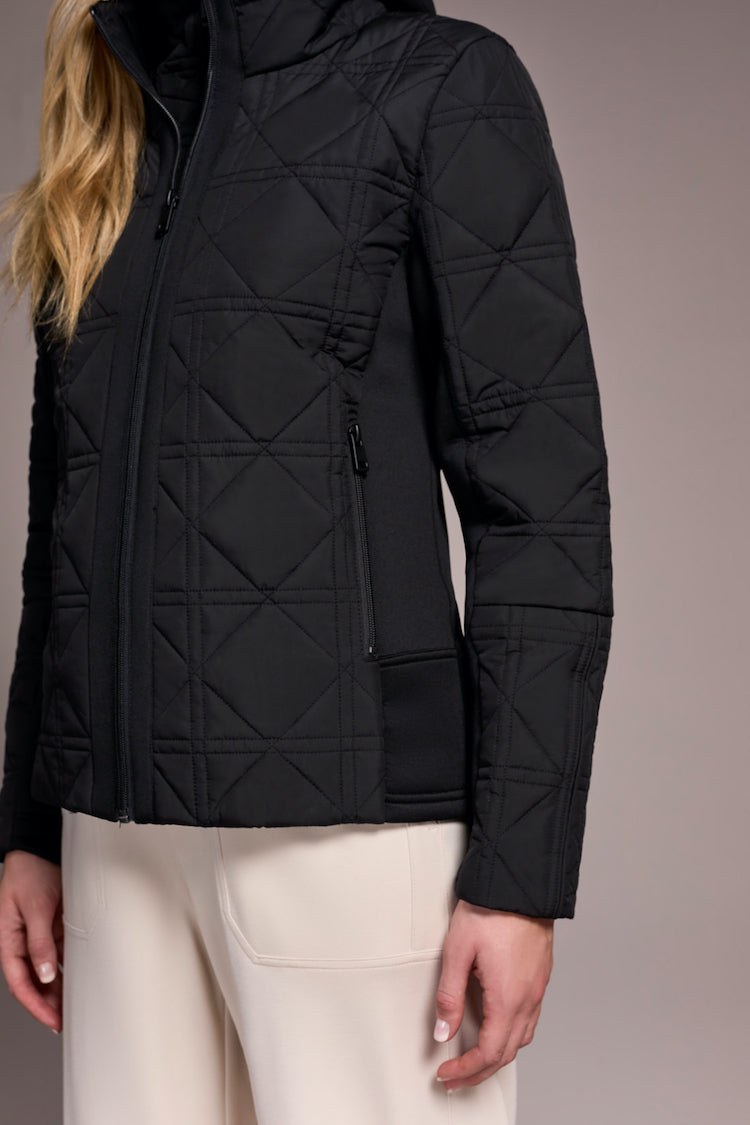 Zip Front Removable Hooded Puffer Jacket
