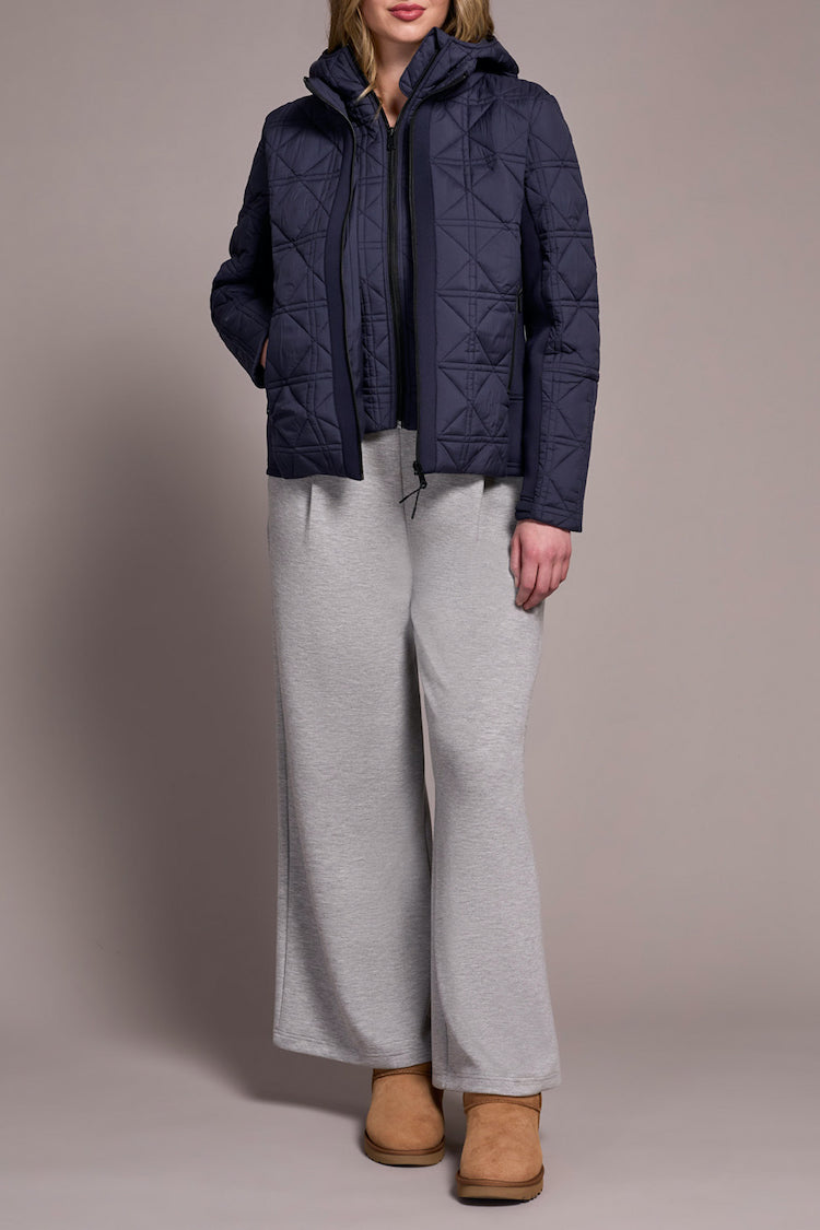 Zip Front Removable Hooded Puffer Jacket