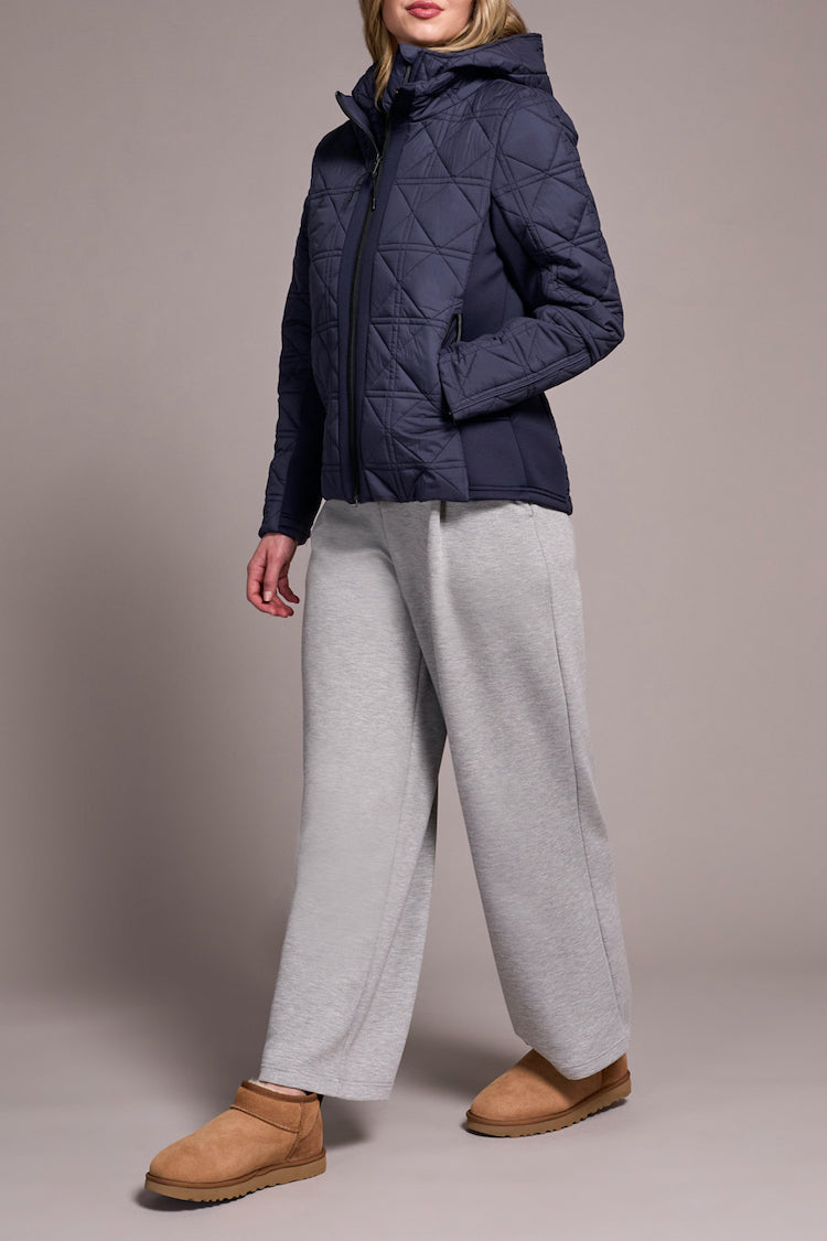 Zip Front Removable Hooded Puffer Jacket