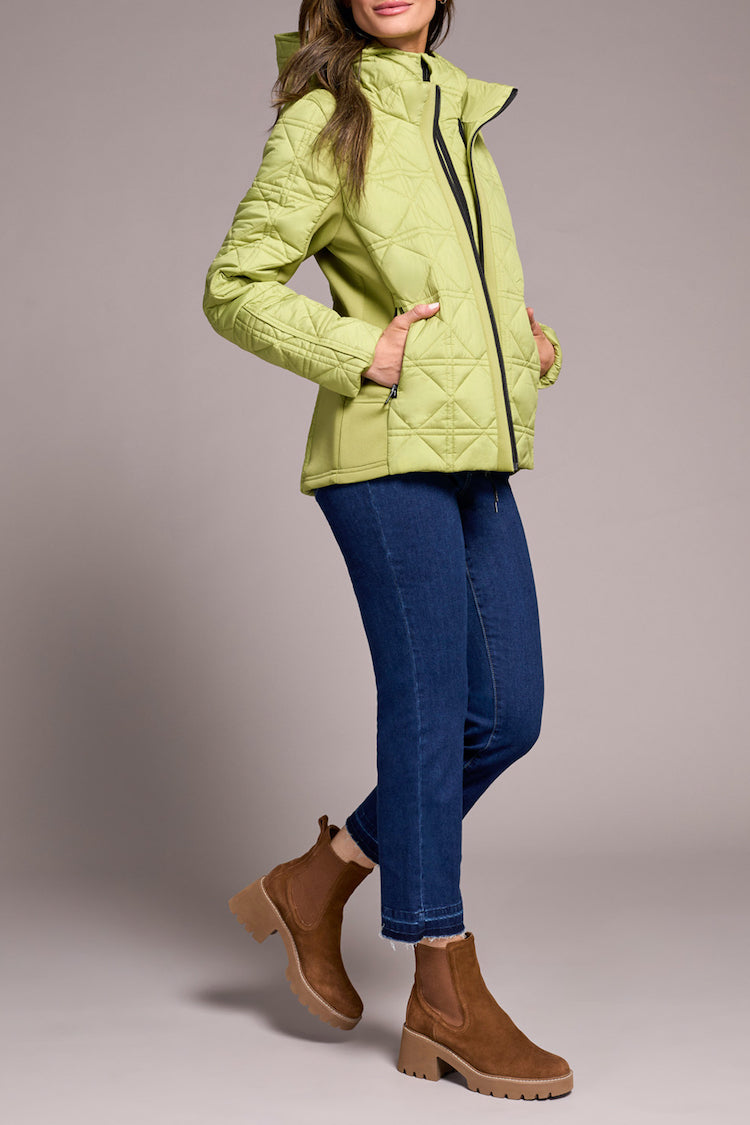 Zip Front Removable Hooded Puffer Jacket