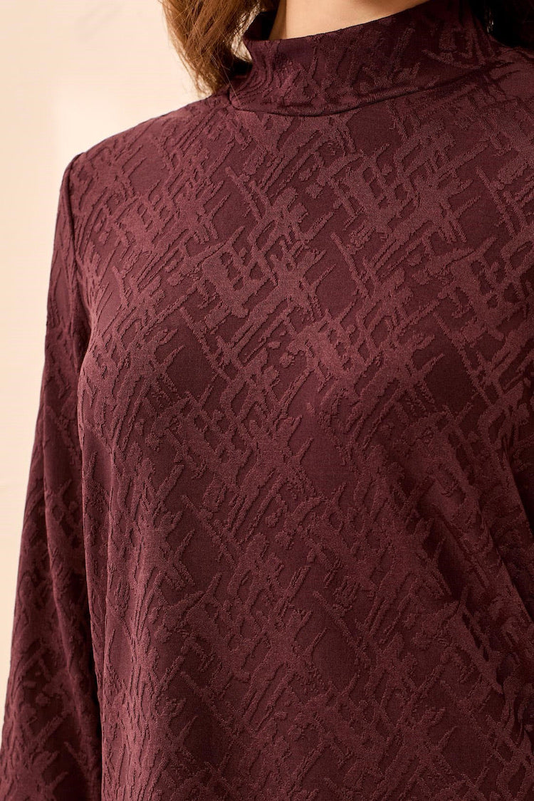 Tribal Textured Long Sleeve Top