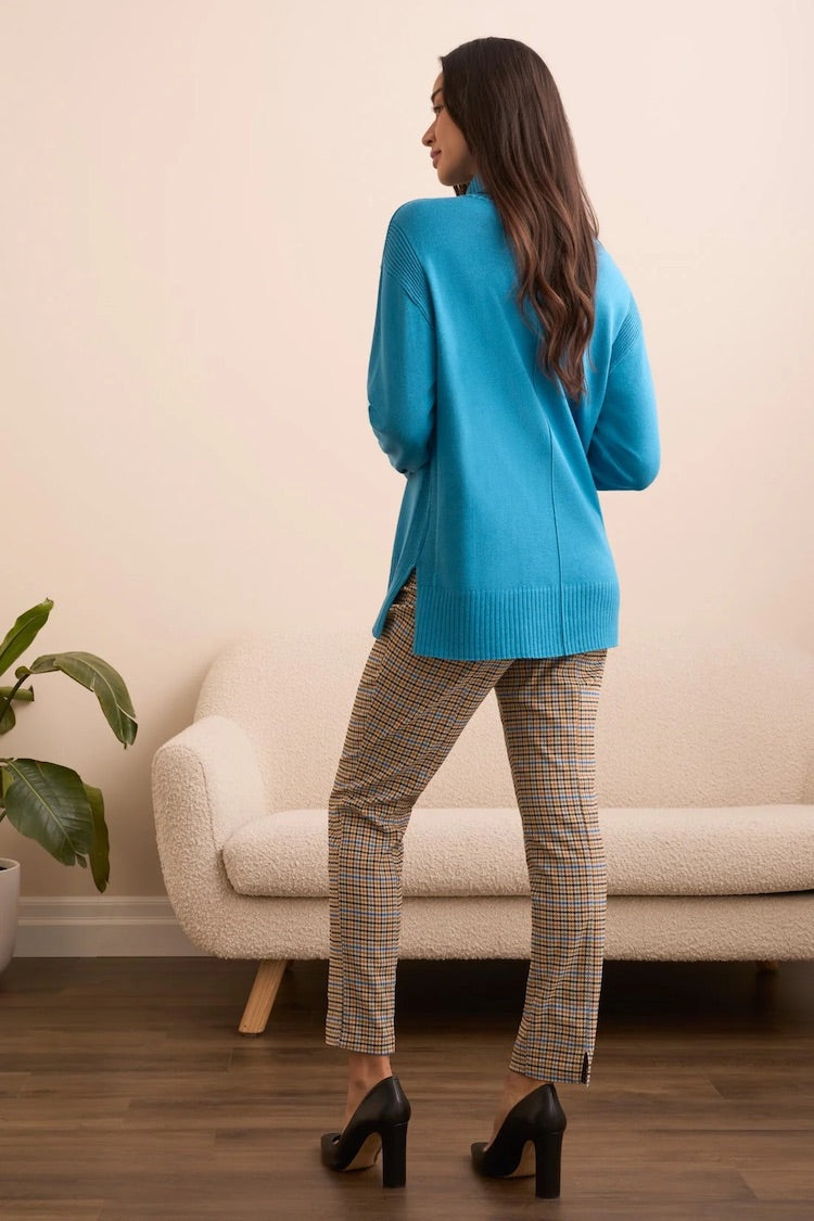 Drop Shoulder Turtle Neck Sweater