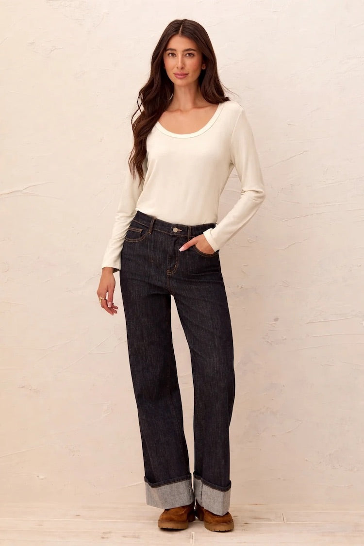 Tribal Long Sleeve Scoop Neck