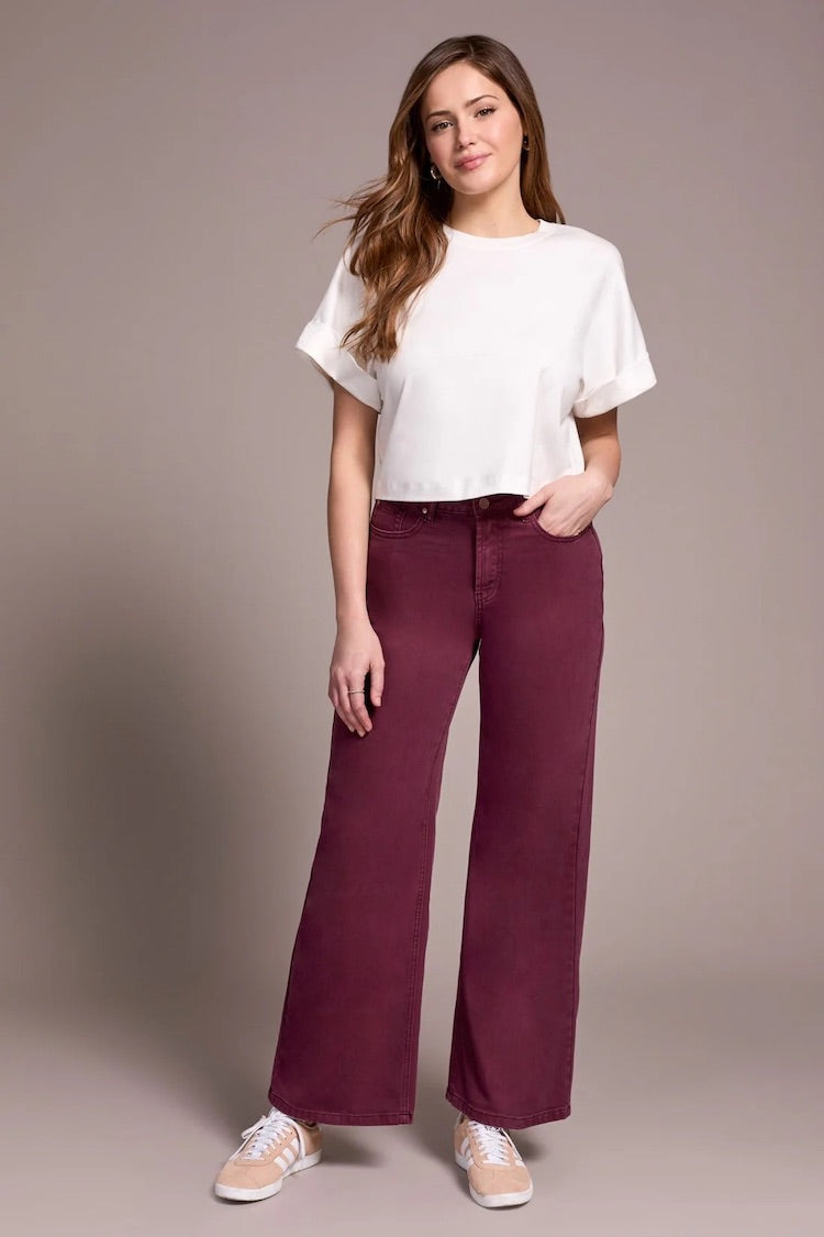 Brooke High Rise Hugging Wide Leg Jeans