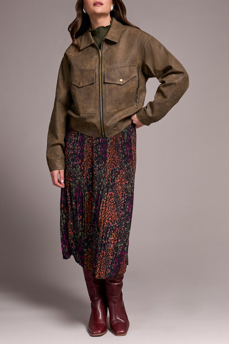 Zip Front Side Tab Jacket