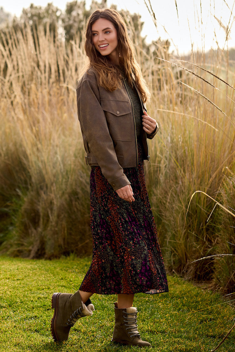 Zip Front Side Tab Jacket