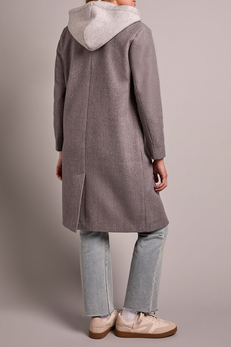 Trench Coat With Fooler Hoodie