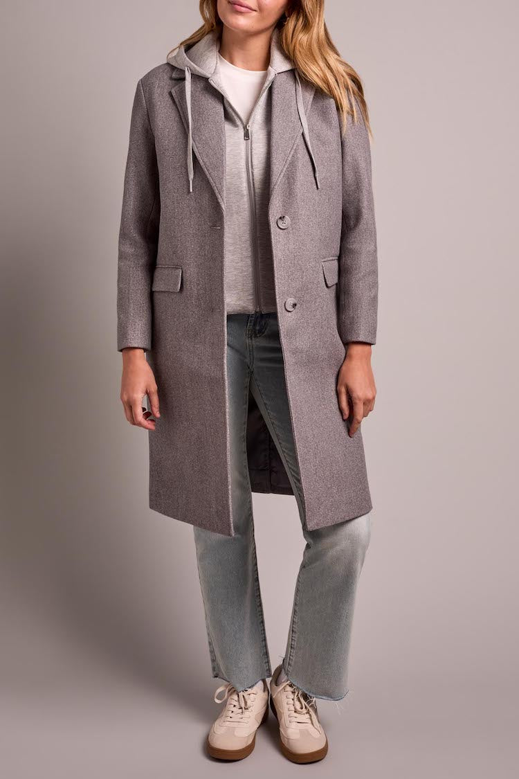 Trench Coat With Fooler Hoodie