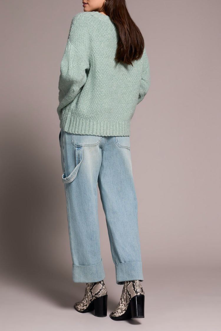 Loose Fit Cable Knit Sweater