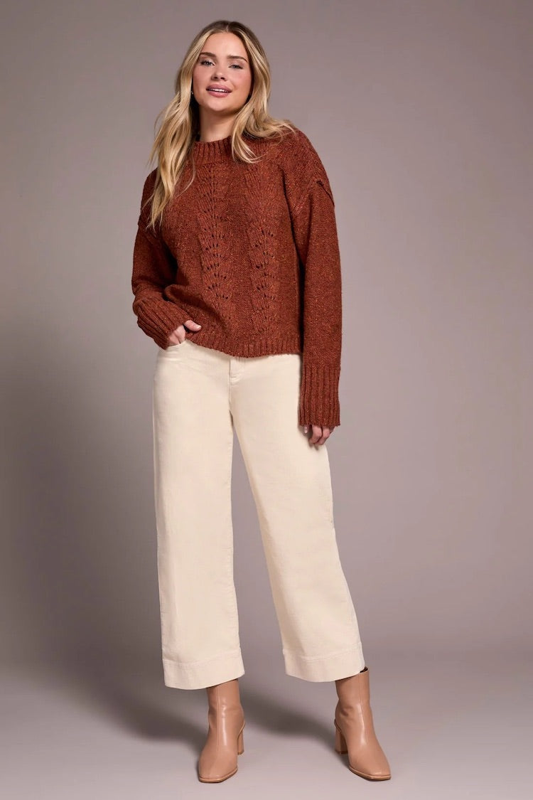 Multi Speckle Crew Neck Sweater