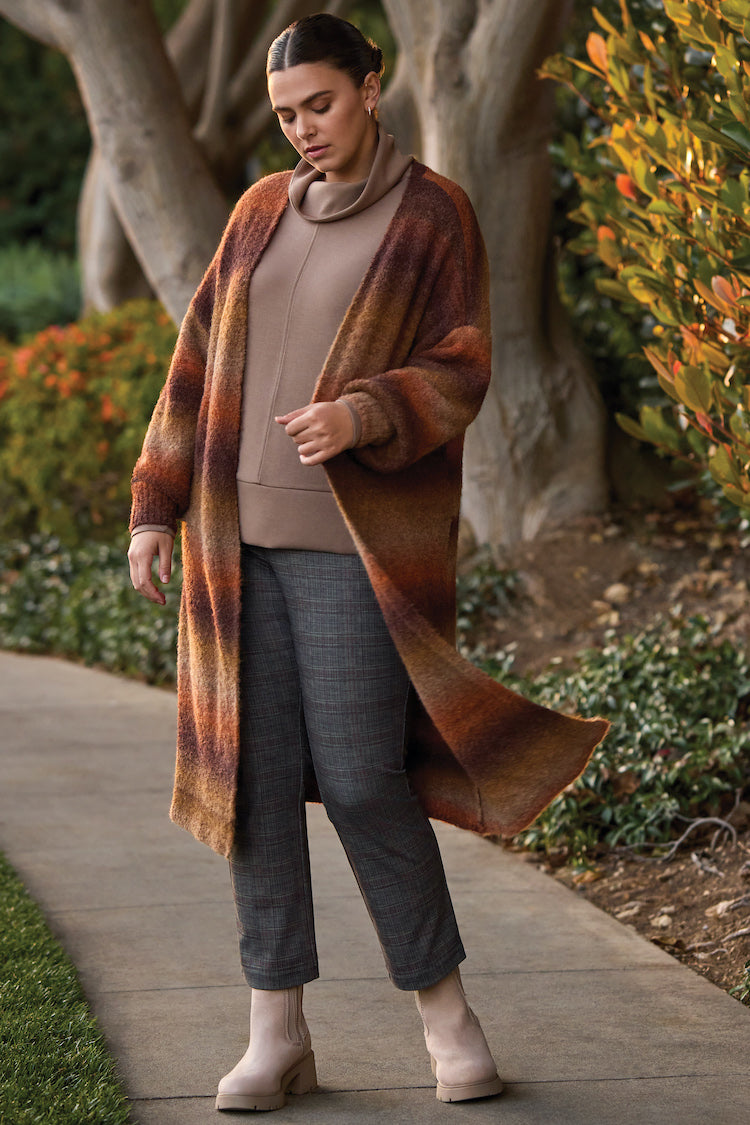 Long Puff Sleeve Cardigan