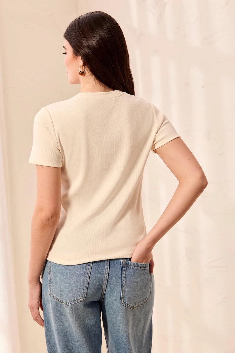 Tribal Ribbed Cotton Tee