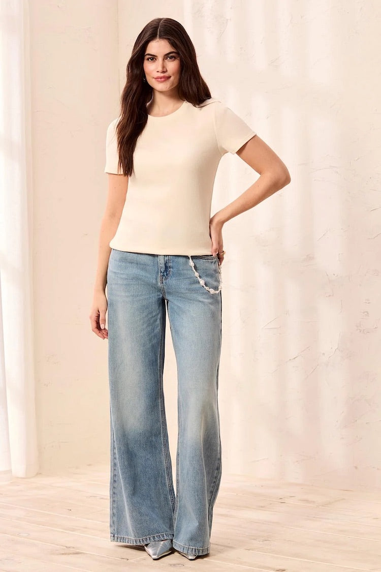 Tribal Ribbed Cotton Tee