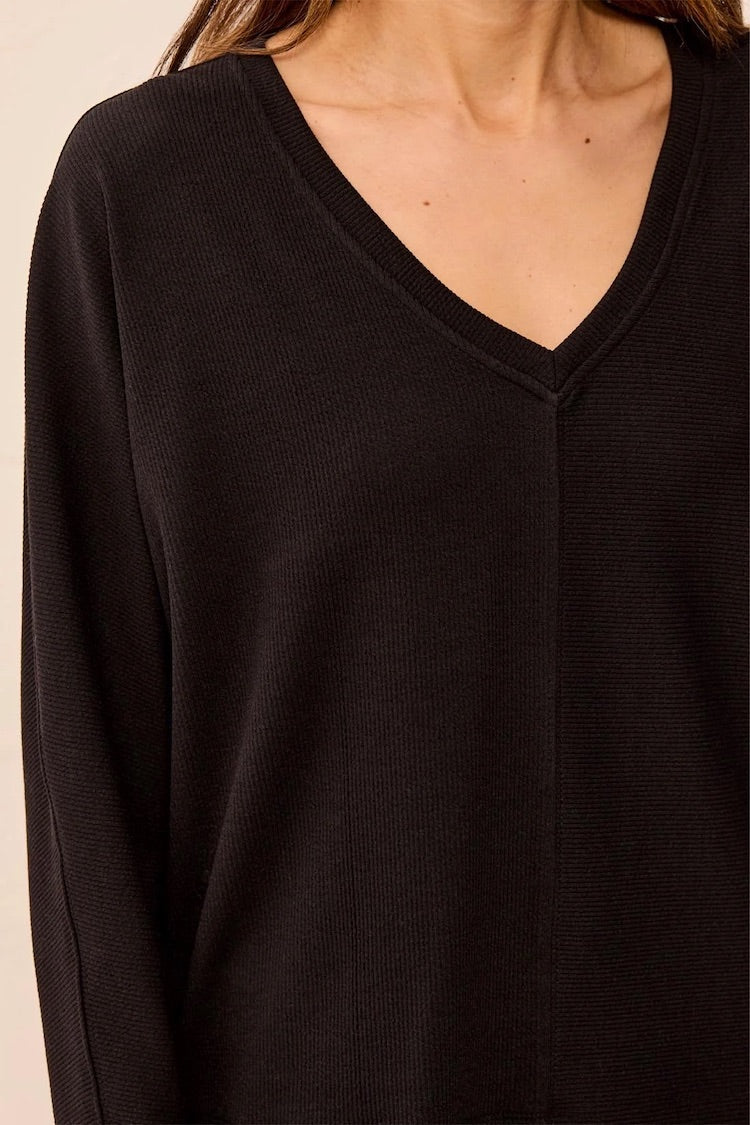 Tribal Ottoman V-Neck Long Sleeve Top
