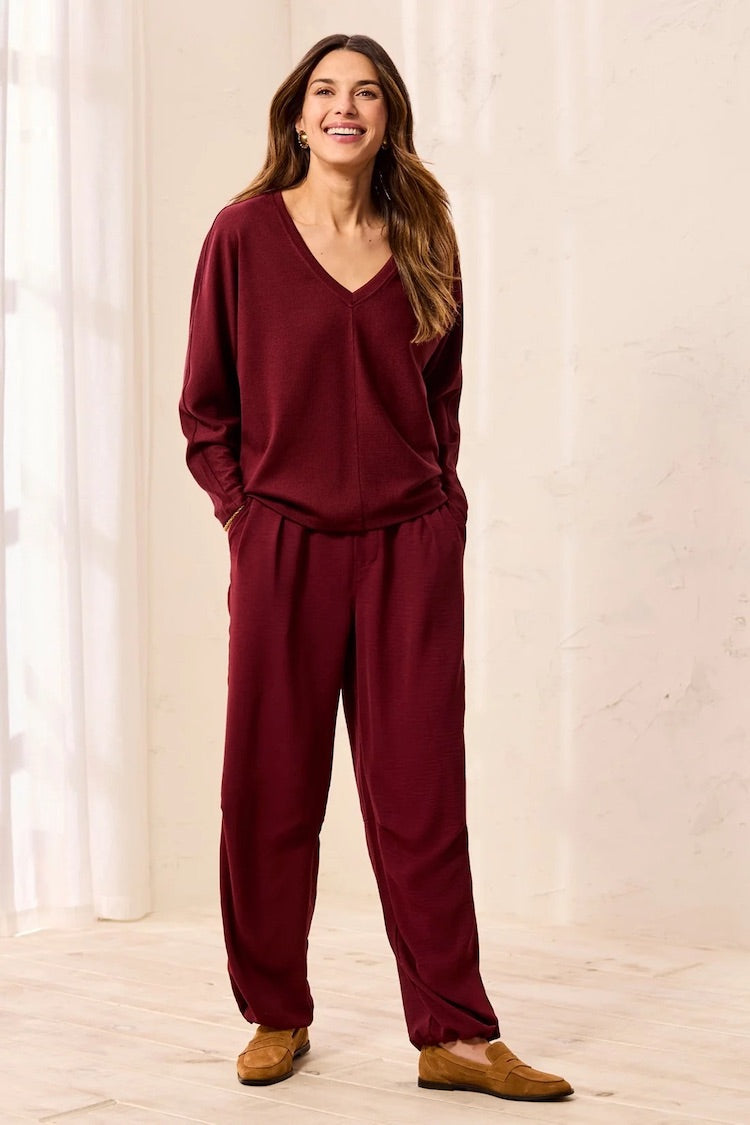 Tribal Ottoman V-Neck Long Sleeve Top