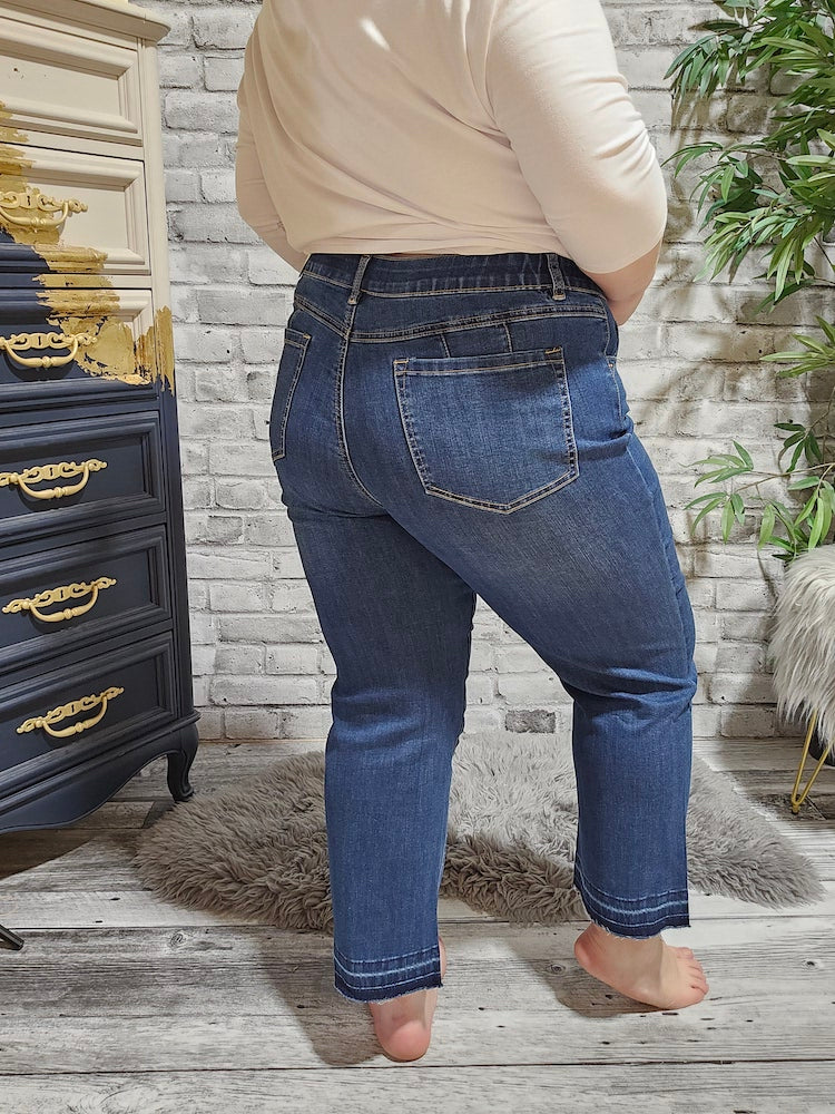 Sophia Comfort Stretch Micro Flare Crop Jeans