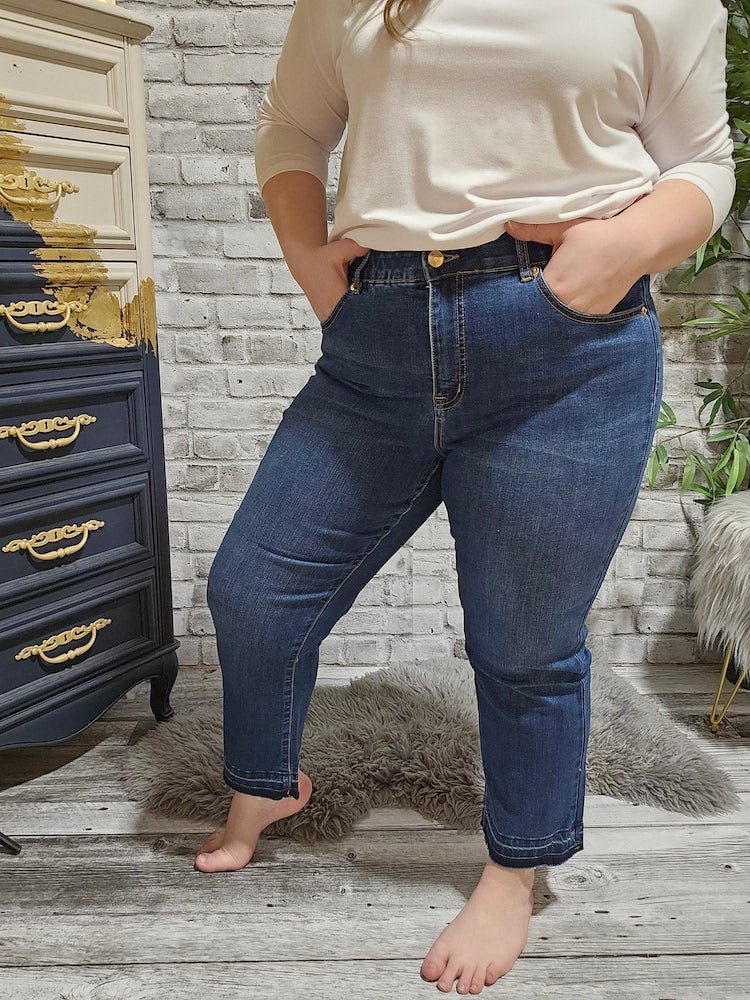 Sophia Comfort Stretch Micro Flare Crop Jeans
