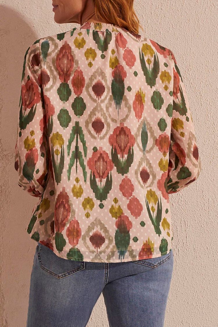 Tribal Style: 5310O/4868, 5310V/4868, Puff Sleeve Blouse, back view