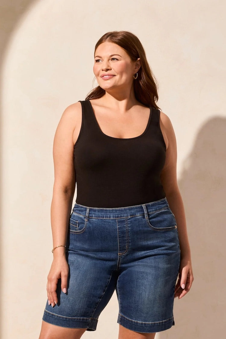 Audrey Comfort Stretch Pull-On Bermuda Shorts